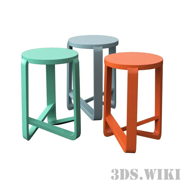 furniture - Jo stool from Punt Mobles 3D Model