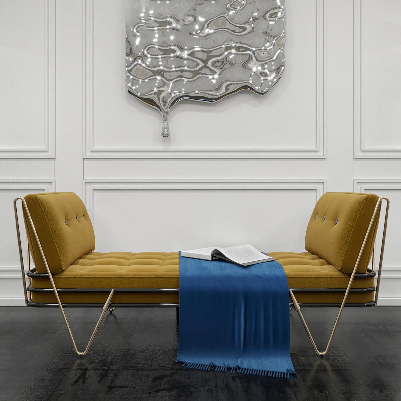 furniture - Jonathan Adler Maxime daybed 3D Model