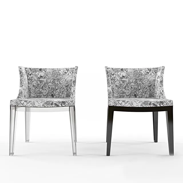 furniture - Kartell Mademoiselle chairs 07 3D Model