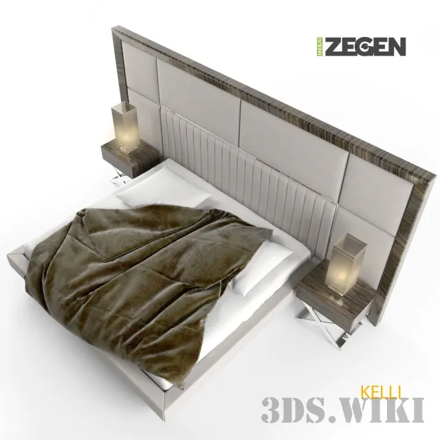 furniture - KELLI bed (ZN 806) - ZEGEN 3D Model