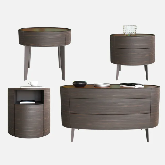 furniture - KELLY Poliform tables 05 3D Model