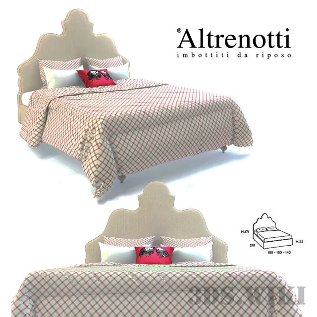 furniture - King Arthur Bed - Altrenotti 3D Model