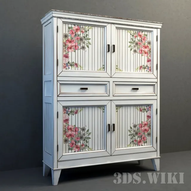 furniture - Kitchen Cabinet with Pictures 3D Model