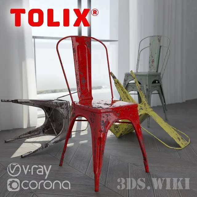 furniture - KITCHEN CHAIR TOLIX 3D Model