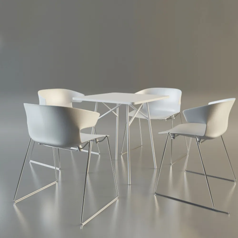 furniture - Kitchen table with its own chairs Cove By Quadrifoglio 3D Model