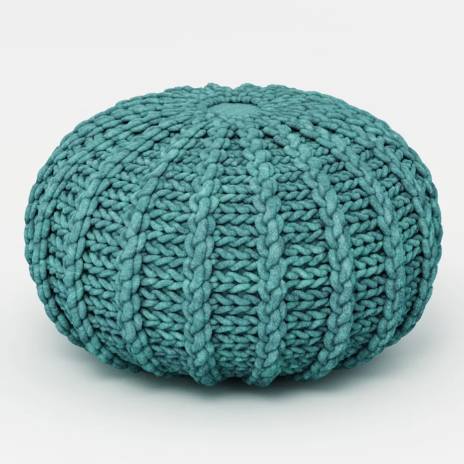 furniture - Knitted pouf 4 3D Model