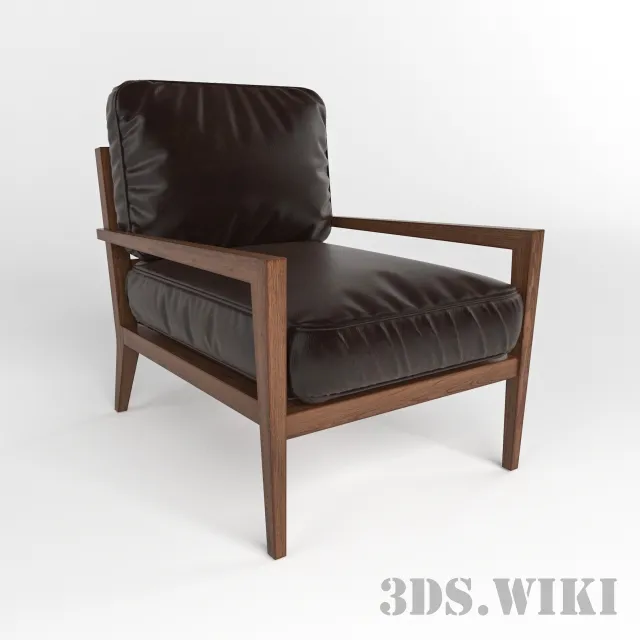 furniture - Kyrie Modern Classic Leather Chair 3D Model