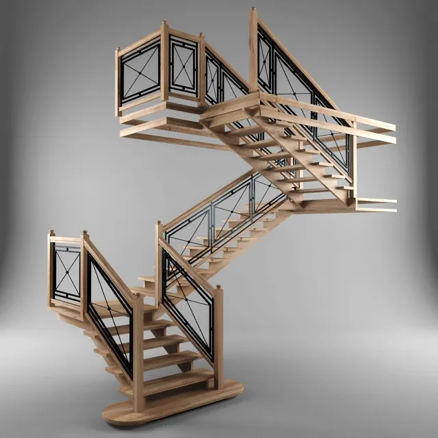 furniture - Ladder chalet 1 3D Model