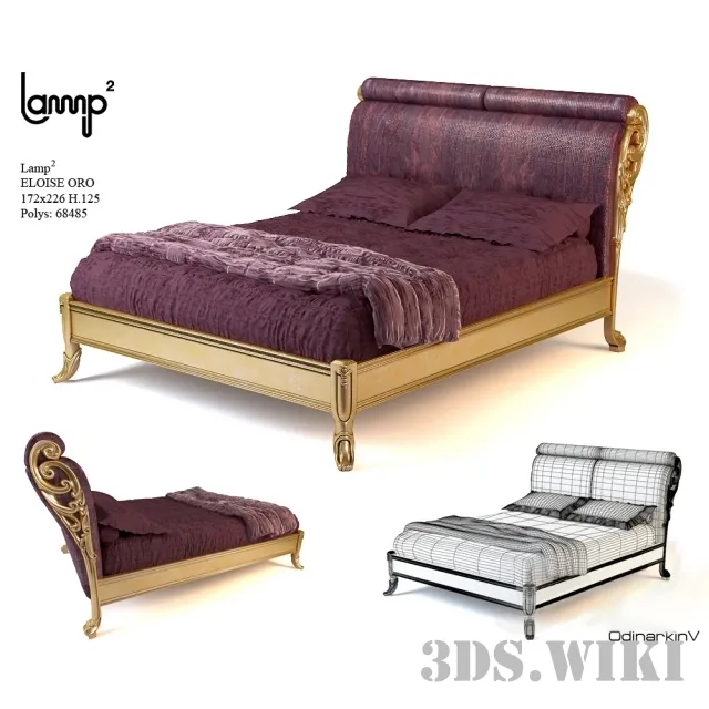 furniture - Lamp 2 Eliose bed 3D Model