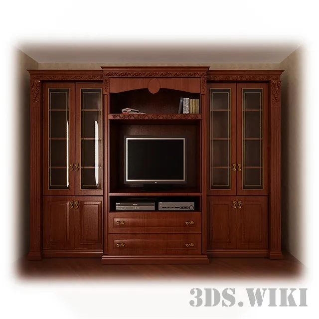 furniture - Large cabinet with space for a TV 3D Model