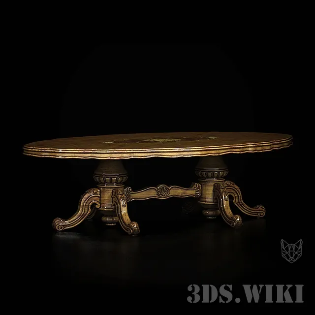 furniture - Large ellipse table 3D Model