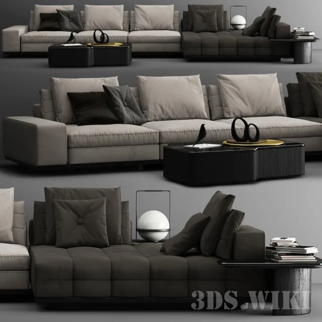 furniture - Lawrence sofa C 3D Model