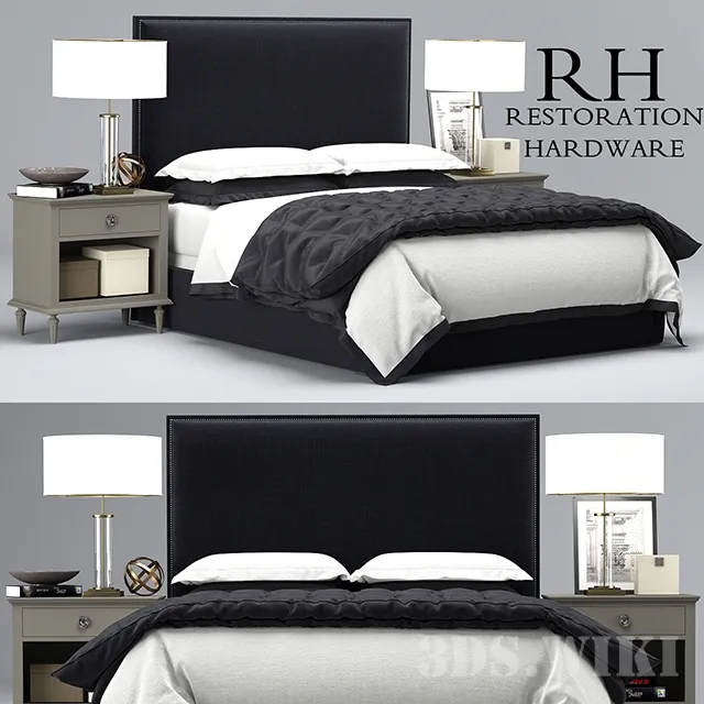 furniture - Lawson Bed - Restoration Hardware 3D Model