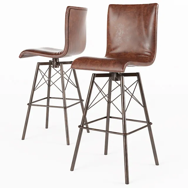 furniture - Leather bar chair 02 3D Model