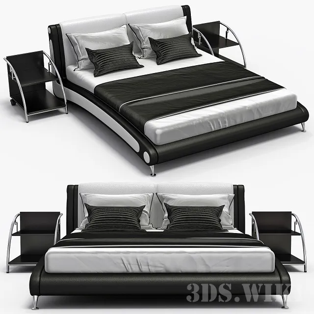 furniture - Leather bed Aonidisi Art.959 3D Model