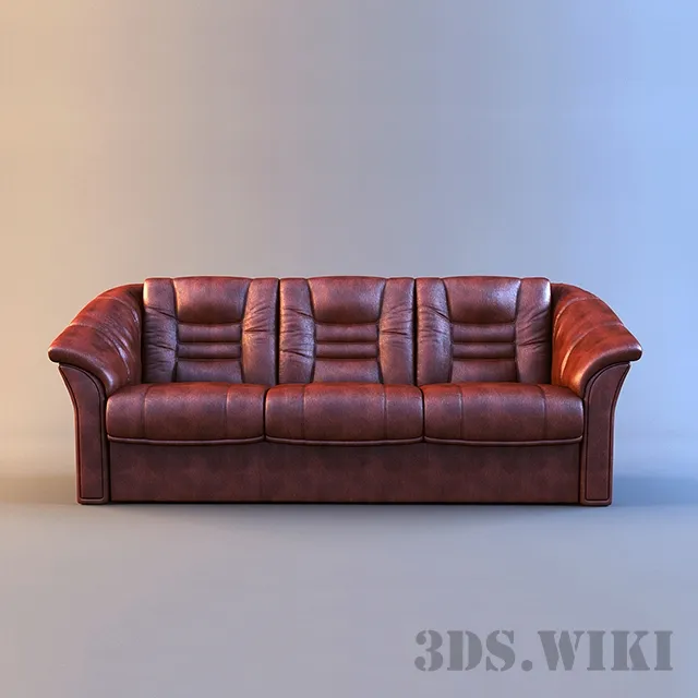 furniture - Leather sofa Alaska 3D Model