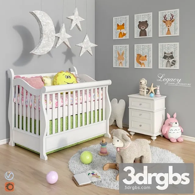 Furniture Legacy Classic Accessories Decor and Toys Set 6 3D Model Free