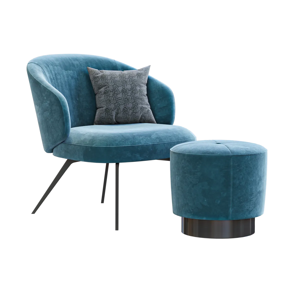 furniture - Lema Bice armchair with pouf 3D Model