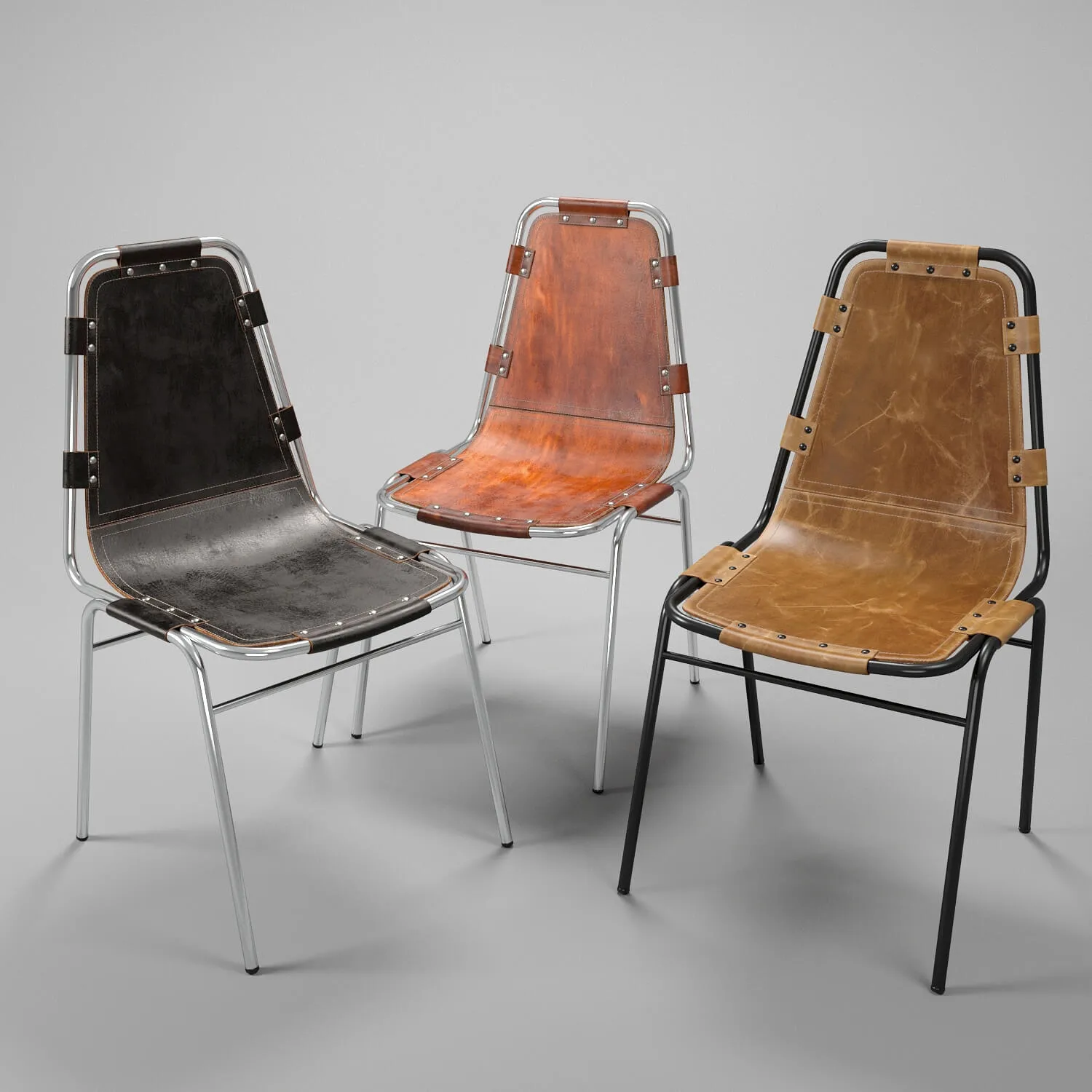 furniture - Les Arcs chair by Charlotte Perriand 3D Model