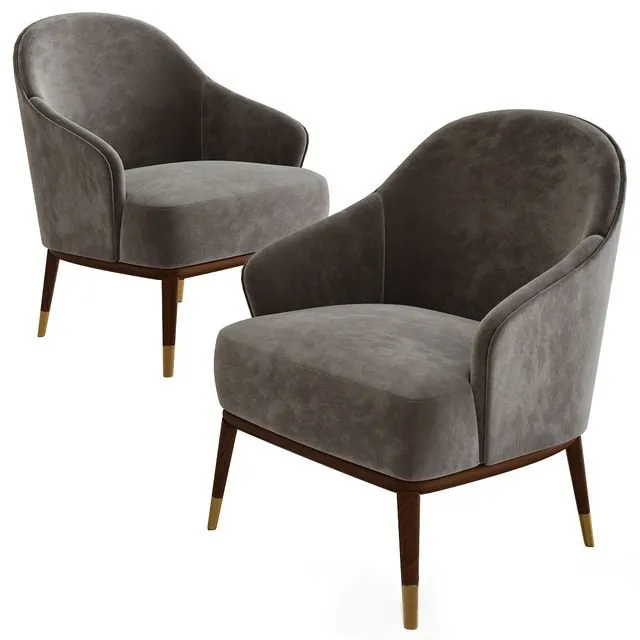 furniture - LESLIE armchairs by Minotti 3D Model