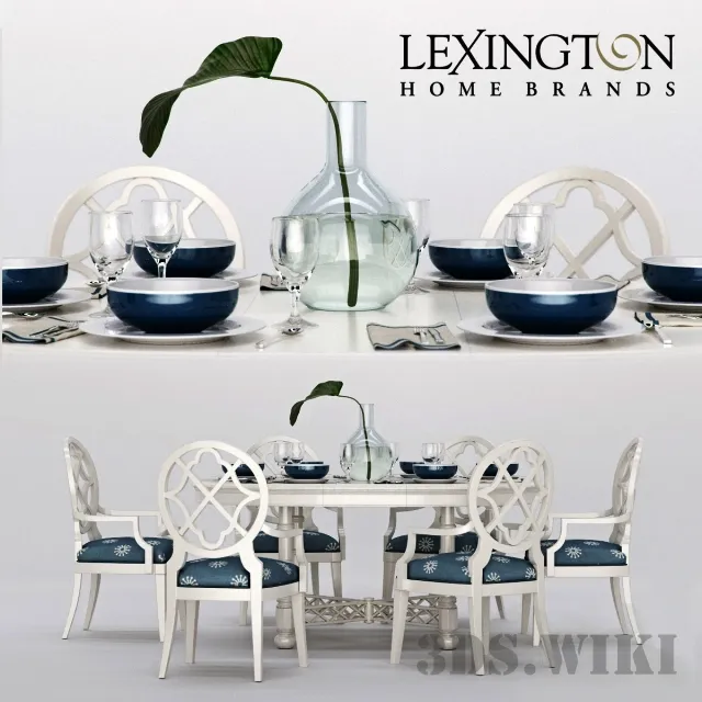 furniture - Lexingon KNAPTON HILL table and MILL CREEK ARM chair 3D Model