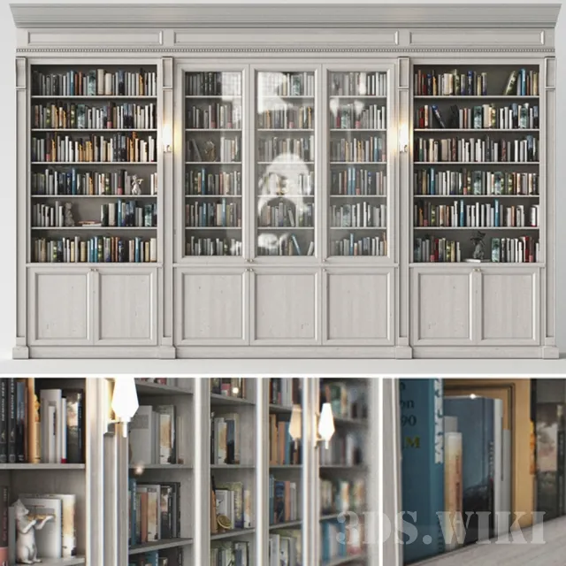 furniture - Library books 3D Model