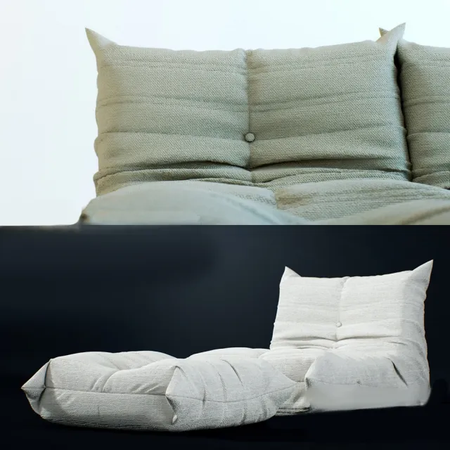 furniture - Ligne Roset Togo bed 3D Model