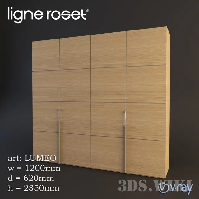 furniture - Ligne Roset wardrobe Lumeo 3D Model
