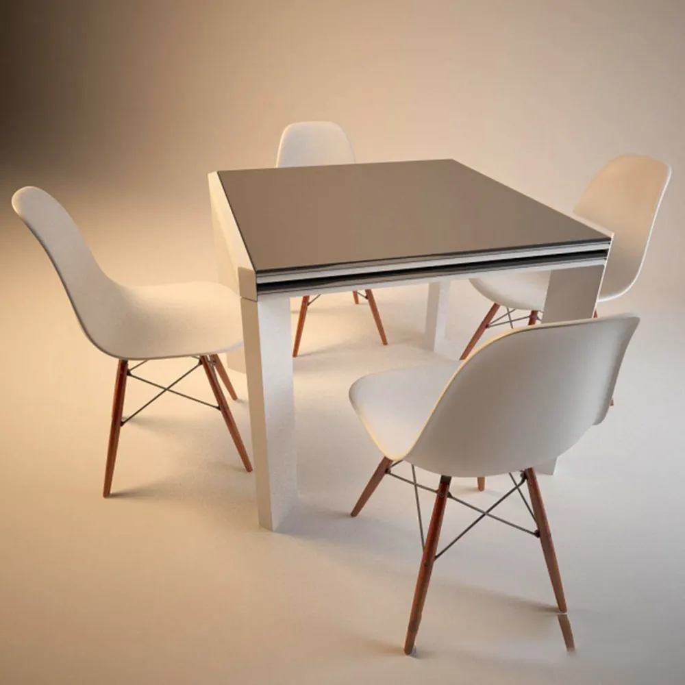 furniture - Line table and Frank chair 3D Model
