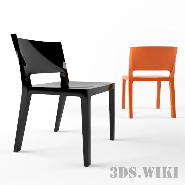 furniture - Lizz chair by Kartell 3D Model