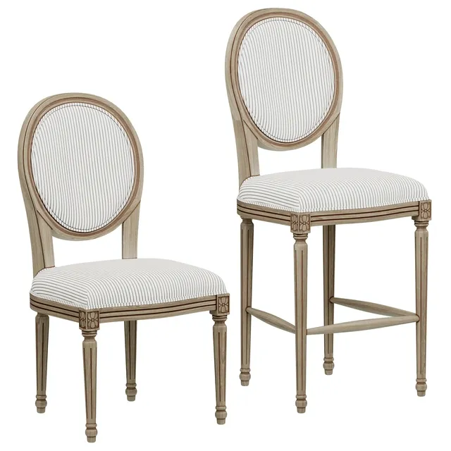 furniture - Loft Concept french provence chair 3D Model