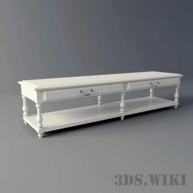 furniture - Long cabinet with storage 3D Model