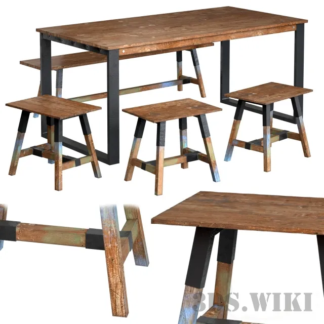 furniture - Look 180 dining table 3D Model