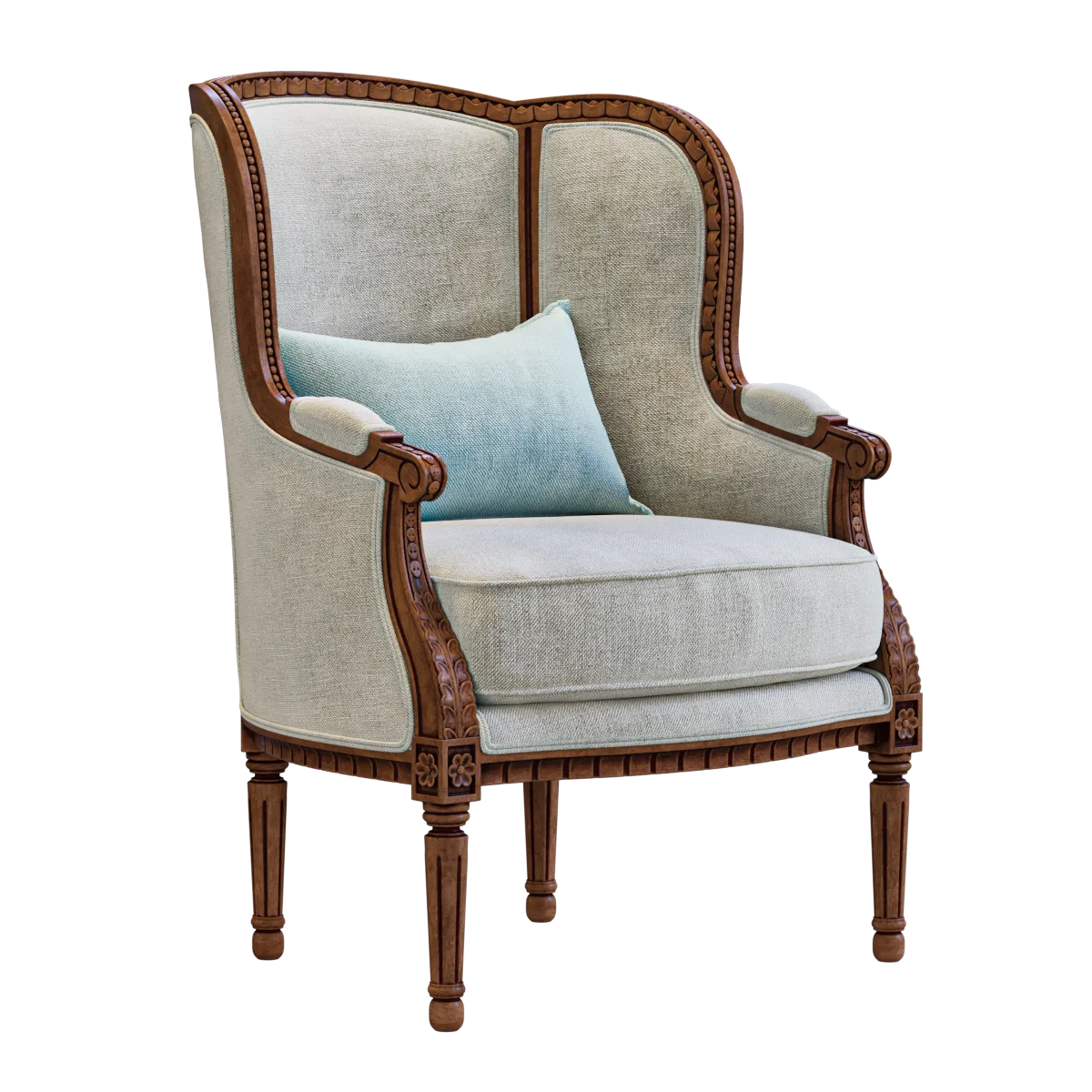furniture - Louis XV Wing armchair 3D Model
