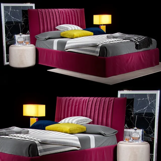furniture - Lovely big bed 29 3D Model