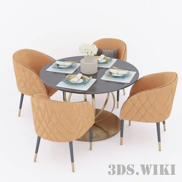 furniture - Lunch group 3D Model