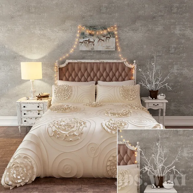 furniture - Lush Dekor Serena Bedding Set 3D Model
