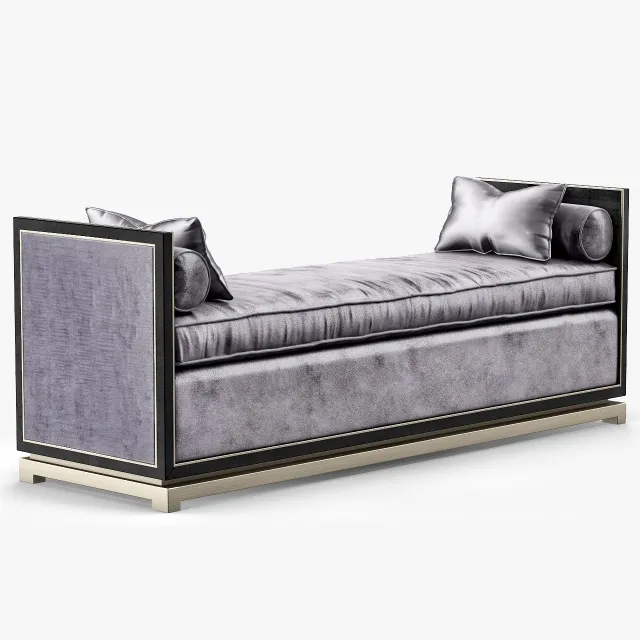 furniture - LuxDeco Bronze Chaise sofa 7 3D Model