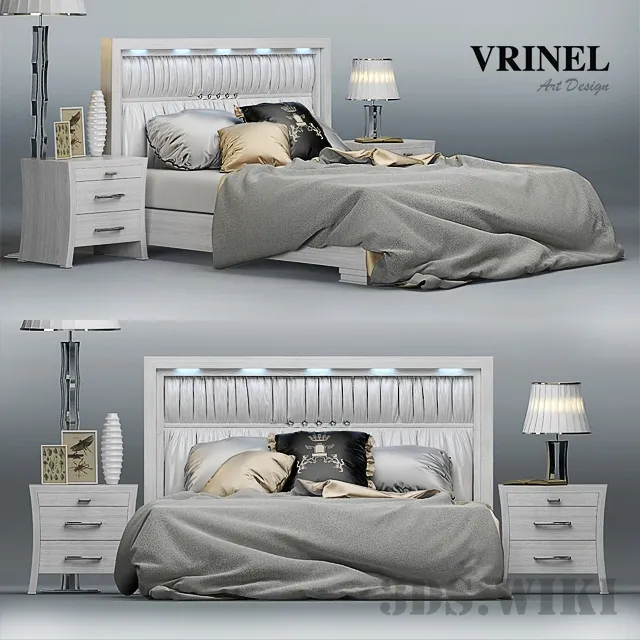 furniture - Luxurious modern bedroom 3D Model