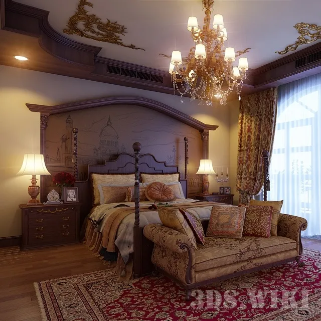 furniture - Luxury bedroom 3D Model