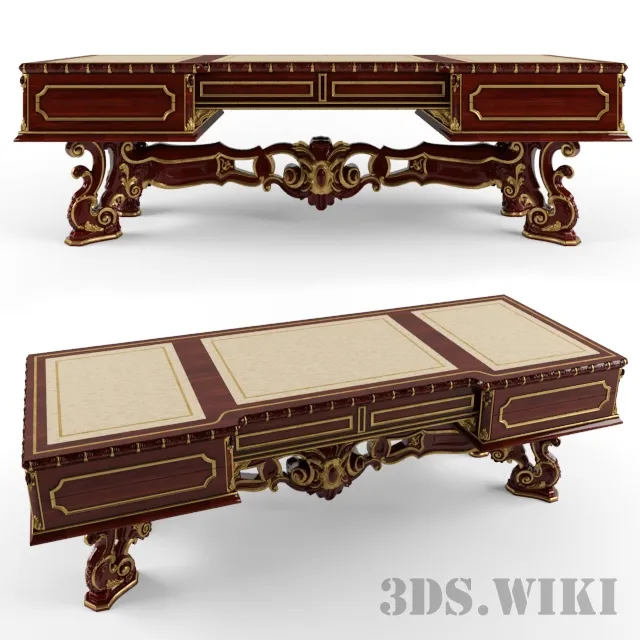 furniture - Luxury classic office table 3D Model