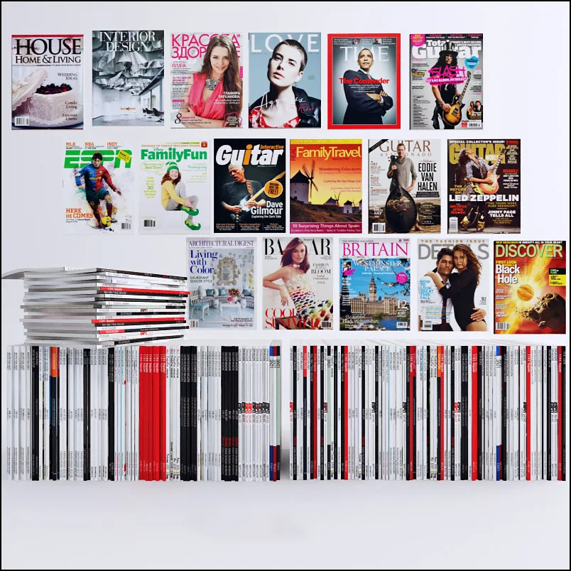 furniture - Magazines collection 01 3D Model