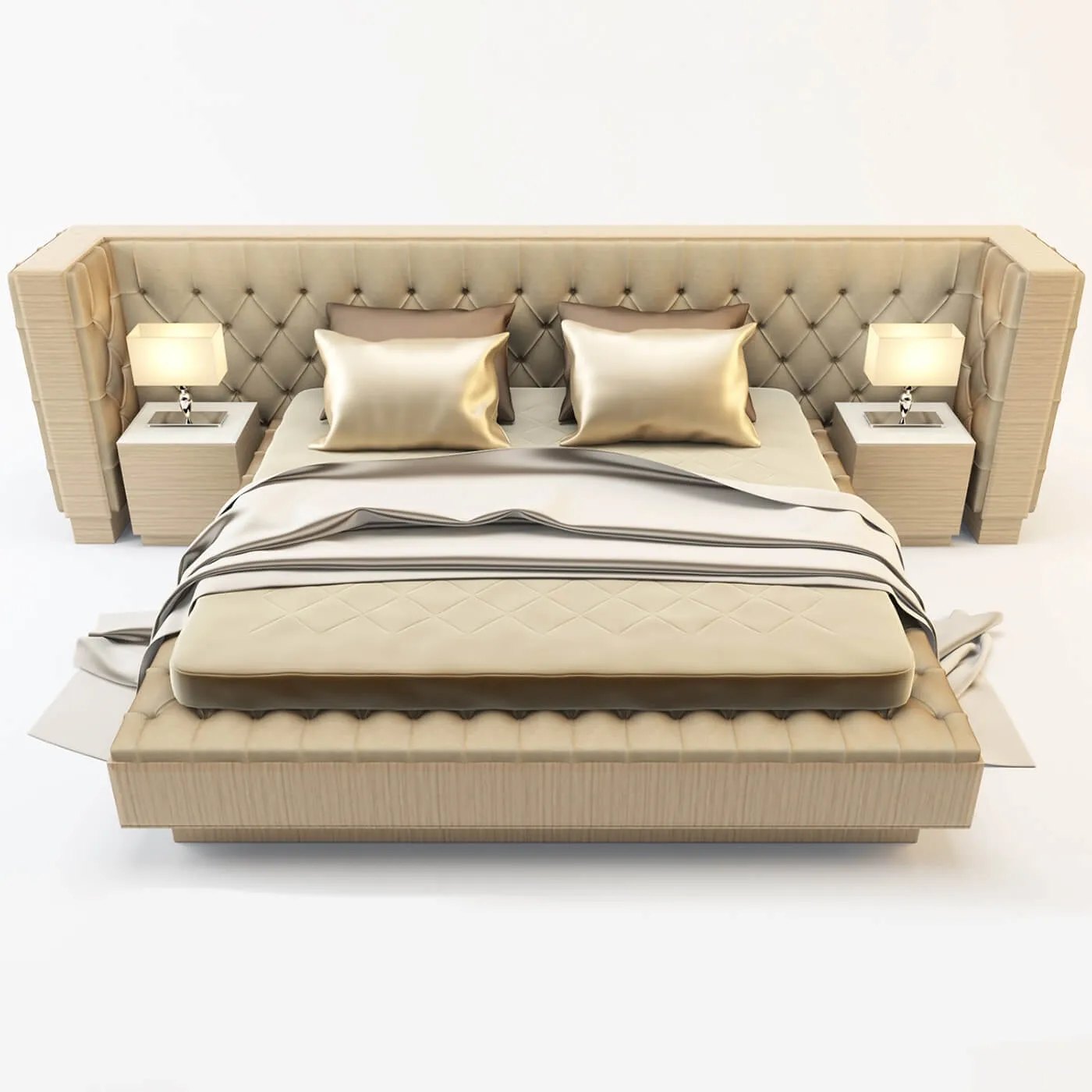 furniture - Magnolia Comodino bed 3D Model