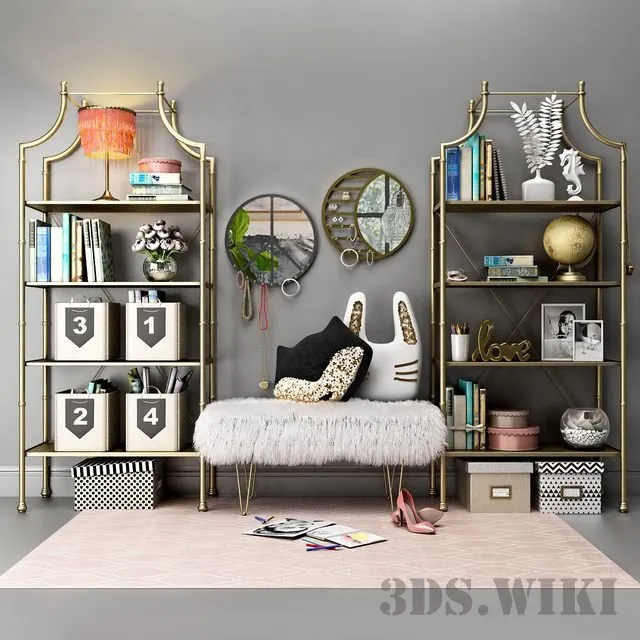 furniture - Maison bookcase by Pottery Barn 3D Model