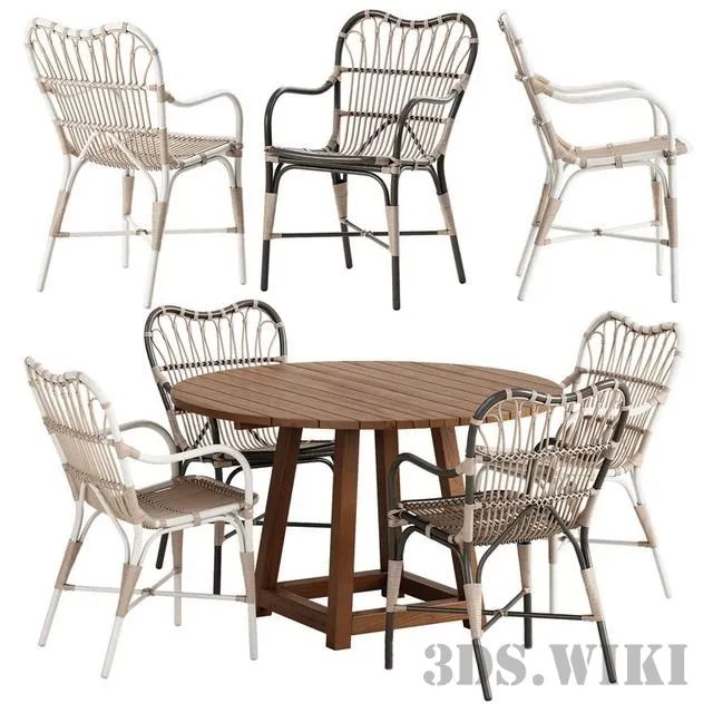 furniture - Margret chair and George table 3D Model