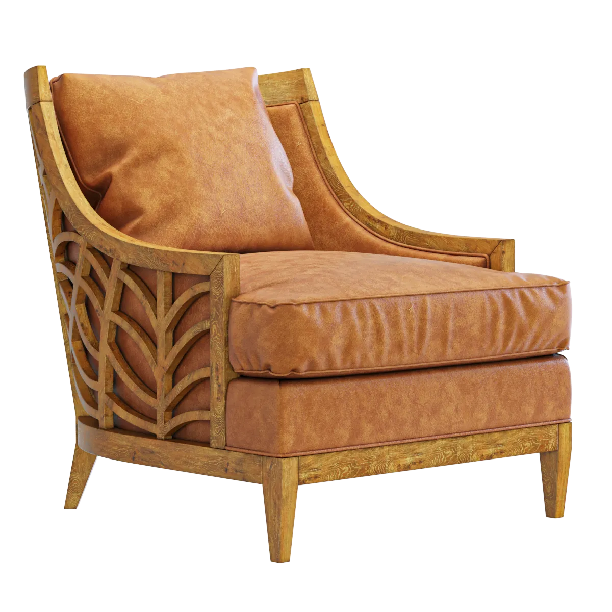 furniture - Marion leather armchair 3D Model