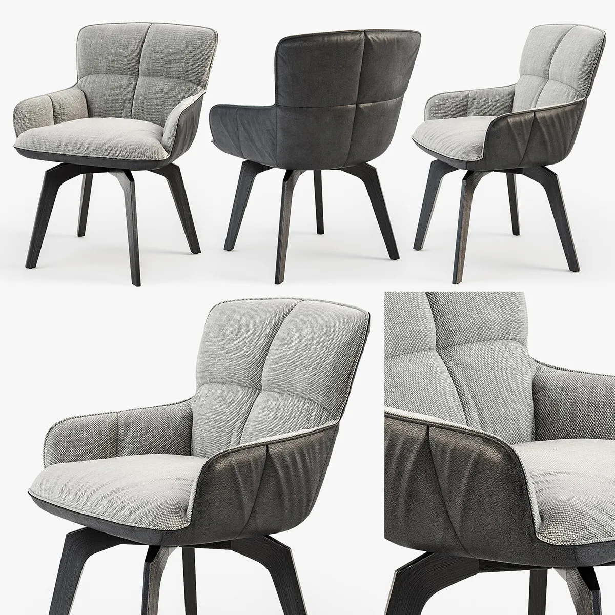 furniture - Marla low armchair 05 3D Model