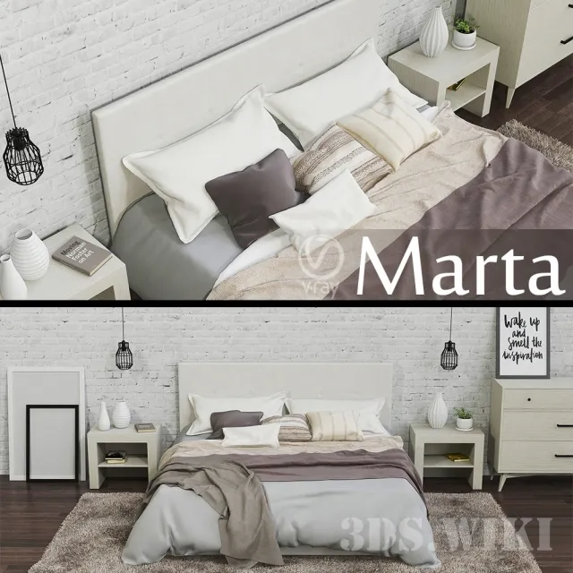 furniture - Marta bed 3D Model
