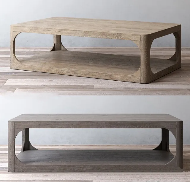 furniture - Martens Rectangular coffee table 8 3D Model