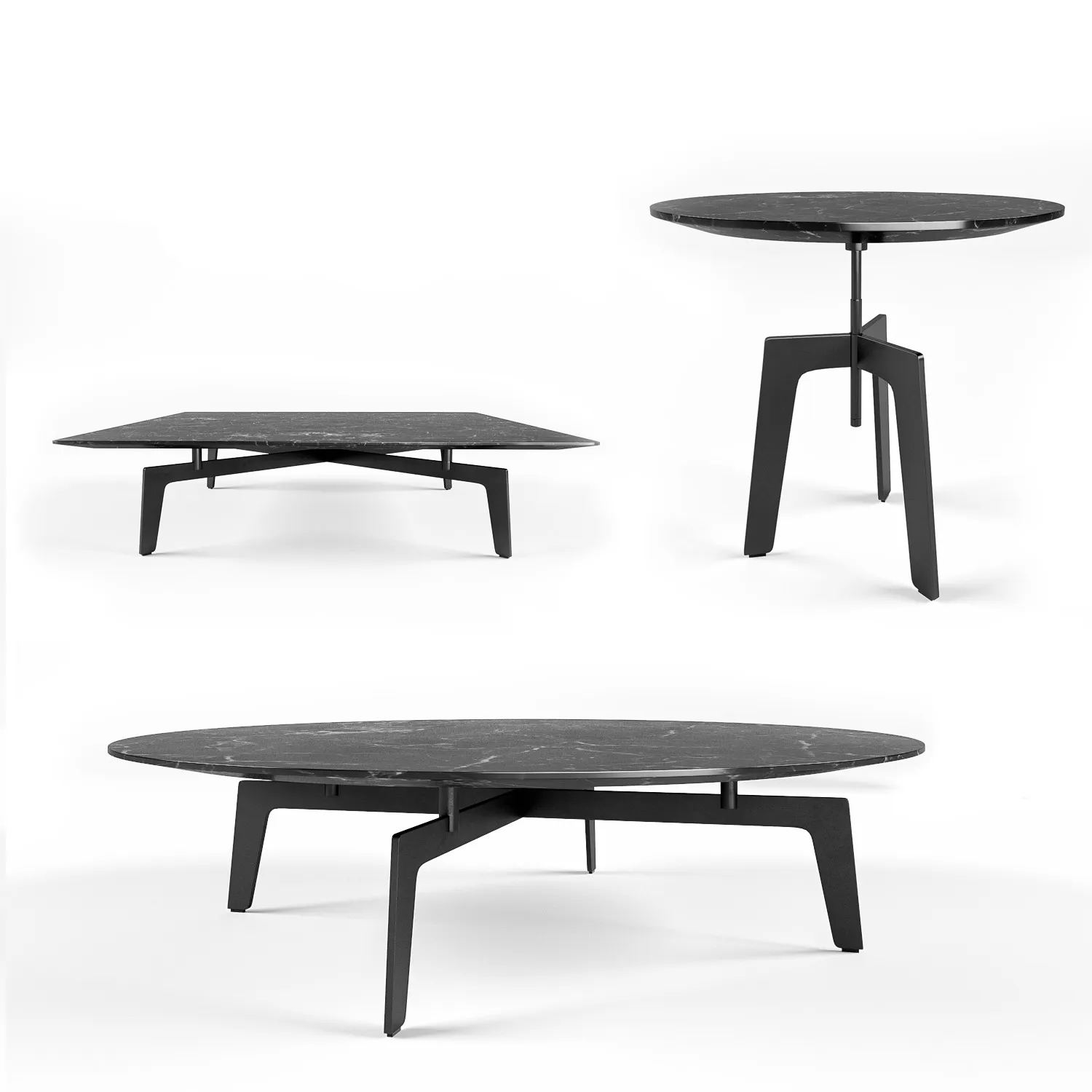 furniture - Meridiani low tables 8 3D Model